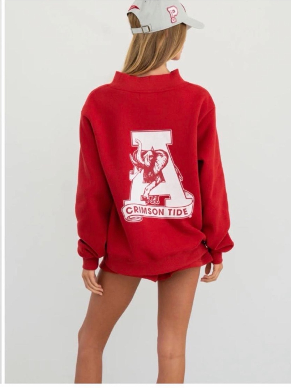 PARKE! Crimson Red Graphic Pullover Sweatshirt - Women
